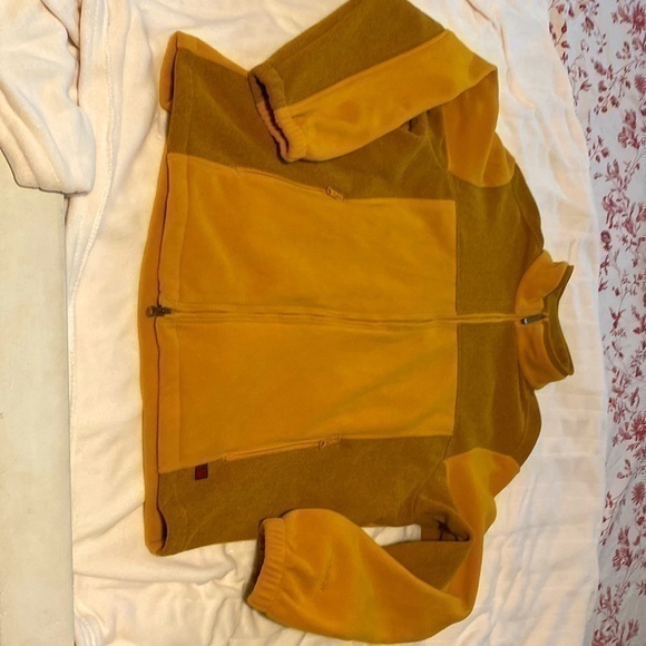 WOOLRICH full zip up mens xl jacket pockets like new toasted yellow coat - Picture 1 of 11